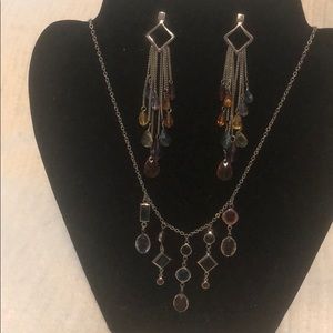 Gorgeous Lia Sophia Crystal necklace & Earring Set